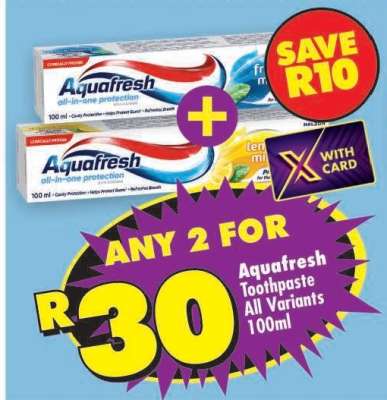 AQUAFRESH TOOTHPASTE all variants 100ml