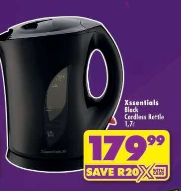 Xssentials Black Cordless Kettle 1,7ℓ