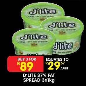 D'LITE 37% FAT SPREAD 3x1kg