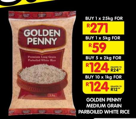 GOLDEN PENNY MEDIUM GRAIN PARBOILED WHITE RICE