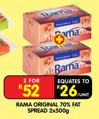 RAMA ORIGINAL 70% FAT SPREAD 2x500g