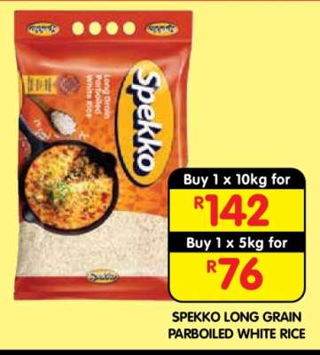 SPEKKO LONG GRAIN PARBOILED WHITE RICE