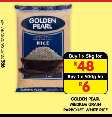 GOLDEN PEARL MEDIUM GRAIN PARBOILED WHITE RICE