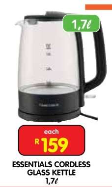 ESSENTIALS CORDLESS GLASS KETTLE