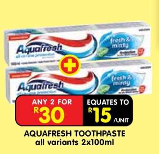 AQUAFRESH TOOTHPASTE
