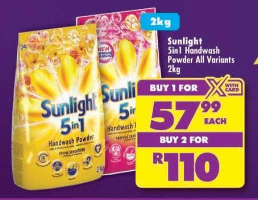 SUNLIGHT 5in1 HANDWASH POWDER all variants 2kg