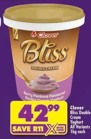 Clover Bliss Double Cream Yoghurt