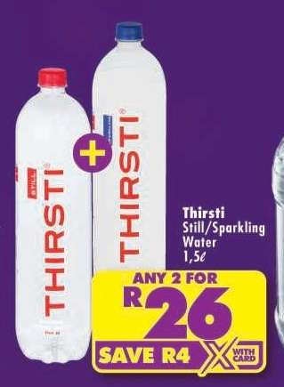 THIRSTI STILL/SPARKLING WATER 1,5ℓ