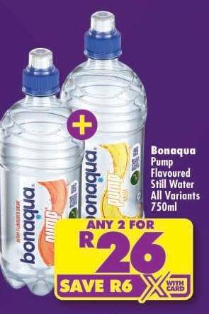 Bonaqua Pump Flavoured Still Water All Variants 750ml