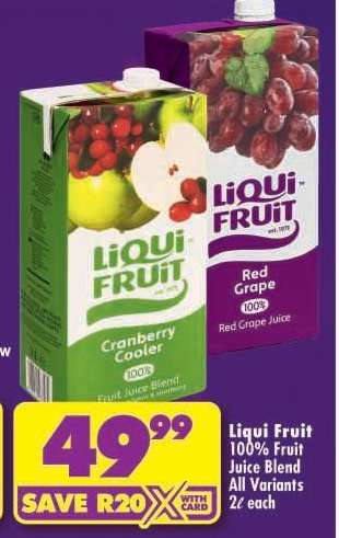 LIQUI FRUIT 100% FRUIT JUICE BLEND all variants