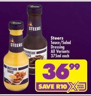 STEERS SAUCE/SALAD DRESSING