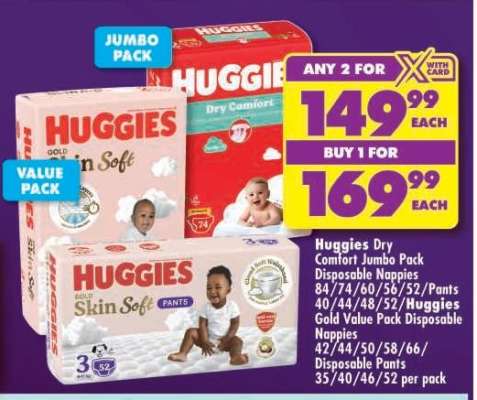 HUGGIES GOLD VALUE PACK DISPOSABLE NAPPIES
