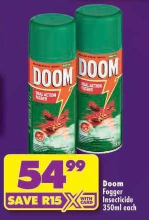 Doom Fogger Insecticide 350ml each