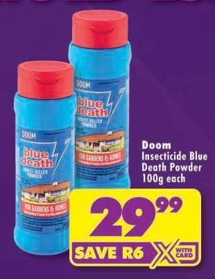 Doom Insecticide Blue Death Powder 100g each
