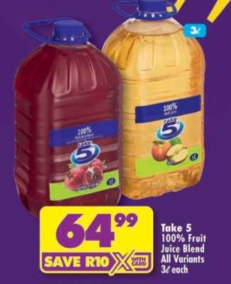 TAKE 5 100% FRUIT JUICE BLEND