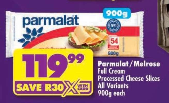 Parmalat/Melrose Full Cream Processed Cheese Slices
