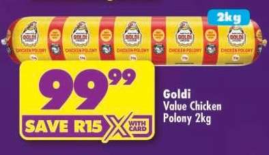 GOLDI VALUE CHICKEN POLONY 2kg