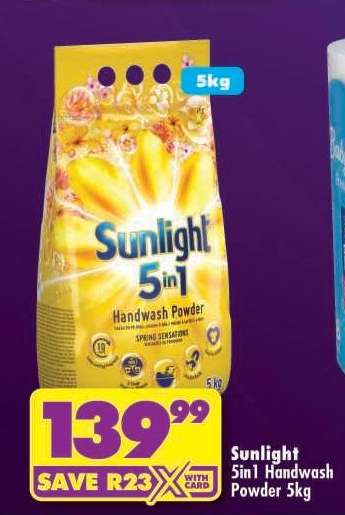 SUNLIGHT 5in1 HANDWASH POWDER 5kg