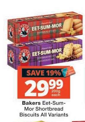 Bakers Eet-Sum-Mor Shortbread Biscuits All Variants
