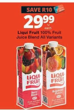 LIQUI FRUIT 100% FRUIT JUICE BLEND all variants