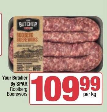 Your Butcher By SPAR Rooiberg Boerewors