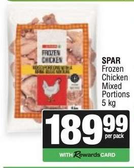 SPAR Frozen Chicken Mixed Portions 5 kg