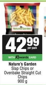 Nature’s Garden Slap Chips or Ovenbake Straight Cut Chips