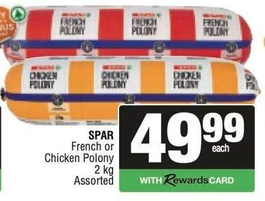 SPAR French or Chicken Polony
