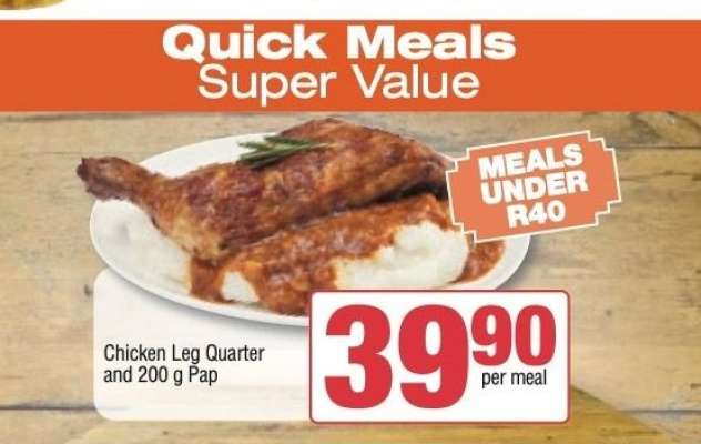 Chicken Leg Quarter and 200 g Pap