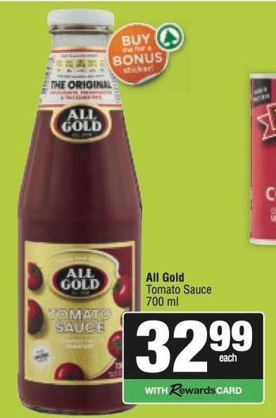 ALL GOLD Tomato Sauce