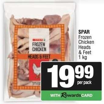 SPAR Frozen Chicken Heads & Feet