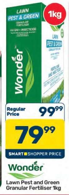 Wonder Lawn Pest and Green Granular Fertiliser 1kg