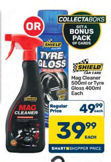 Mag Cleaner 500ml or Tyre Gloss 400ml