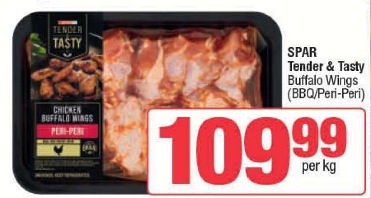 SPAR Tender & Tasty Buffalo Wings (BBQ/Peri-Peri)