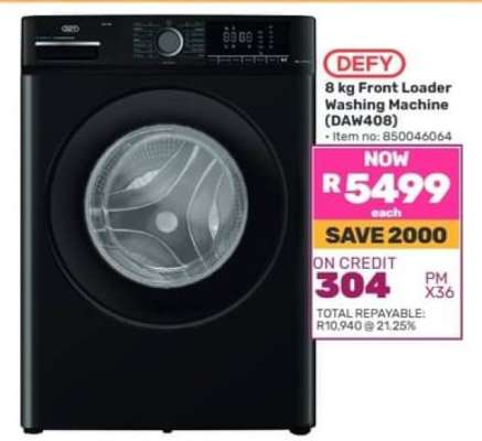 DEFY 8 kg Front Loader Washing Machine (DAW408)