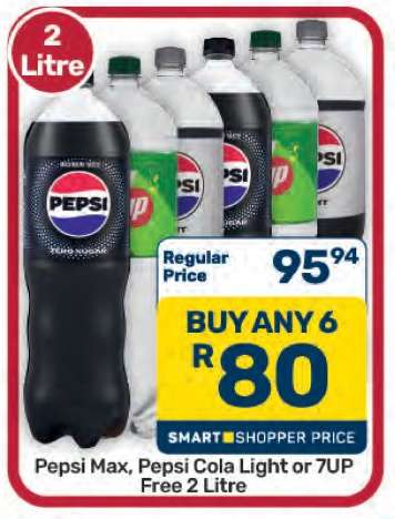 Pepsi Max, Pepsi Cola Light or 7UP