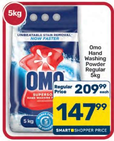 Omo Hand Washing Powder Regular 5kg