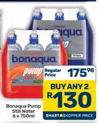 Bonaqua Pump Still Water 6 x 750ml