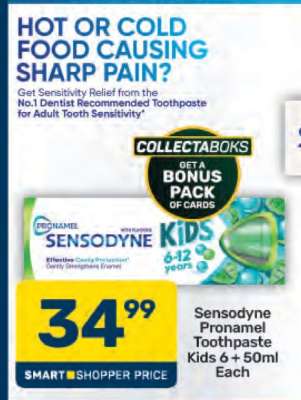 Sensodyne Pronamel Toothpaste Kids 6+ 50ml Each