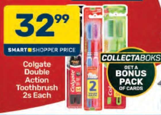 Colgate Double Action Toothbrush 2s Each