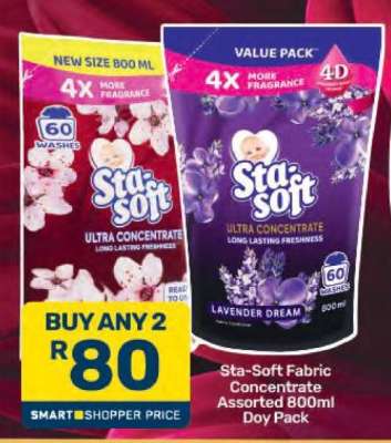 Sta-Soft Fabric Concentrate Assorted 800ml Doy Pack