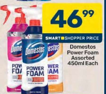 Domestos Power Foam Assorted 450ml Each