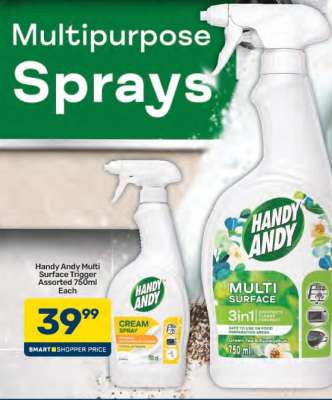 Handy Andy Multi Surface Trigger Assorted 750ml