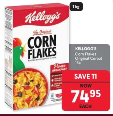 KELLOGG'S Corn Flakes Original Cereal 1 kg