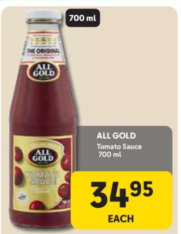 ALL GOLD Tomato Sauce