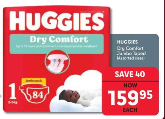 HUGGIES Dry Comfort Jumbo Taped