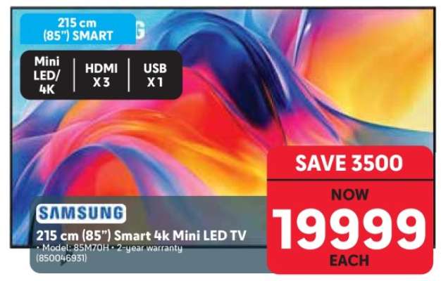 Samsung 215 cm (85") Smart 4k Mini LED TV