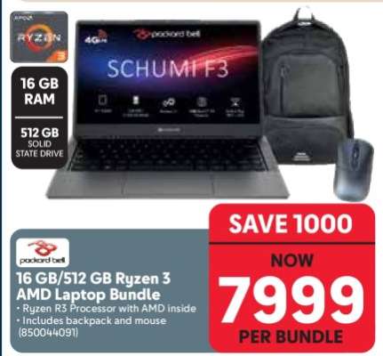 16 GB/512 GB Ryzen 3 AMD Laptop Bundle