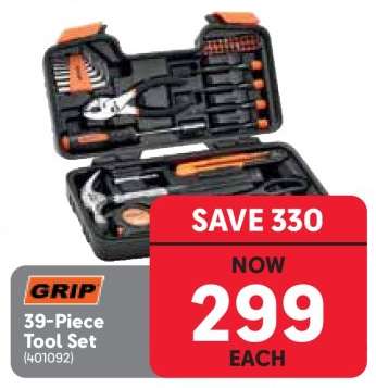 GRIP 39-Piece Tool Set