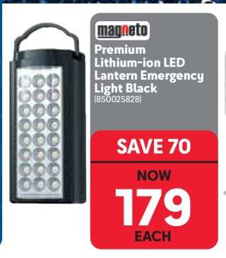 Magneto Premium Lithium-ion LED Lantern Emergency Light Black